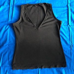 Very cute black with lace tank top
